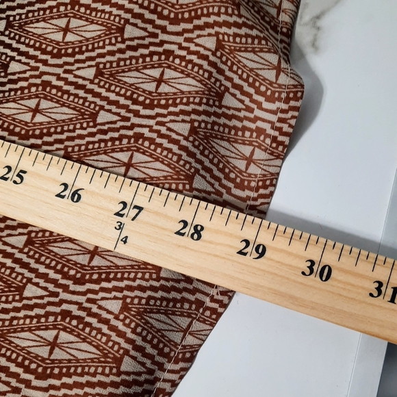 Ariat Womens Willa Top Brown Aztec Jacquard Long Sleeve Button Up Medium - Picture 7 of 7